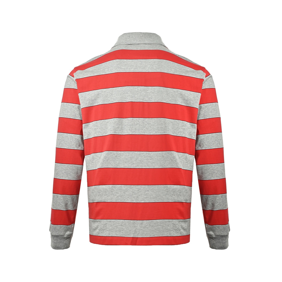 Miu Miu 26ss Miu small label red and gray striped Polo long sleeves