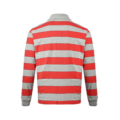 Miu Miu 26ss Miu small label red and gray striped Polo long sleeves