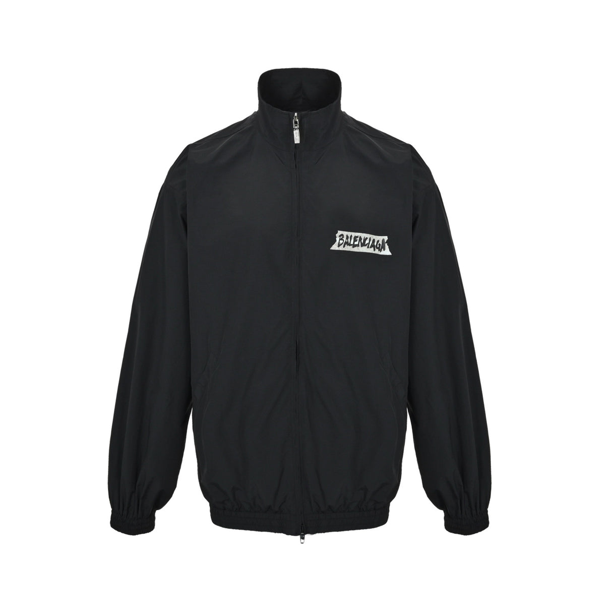 Balenciaga tape print stand collar jacket