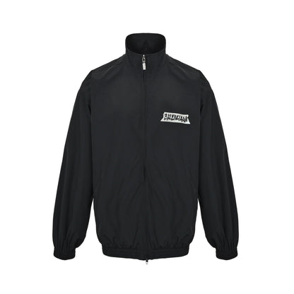 Balenciaga tape print stand collar jacket