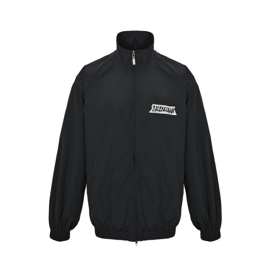 Balenciaga tape print stand collar jacket