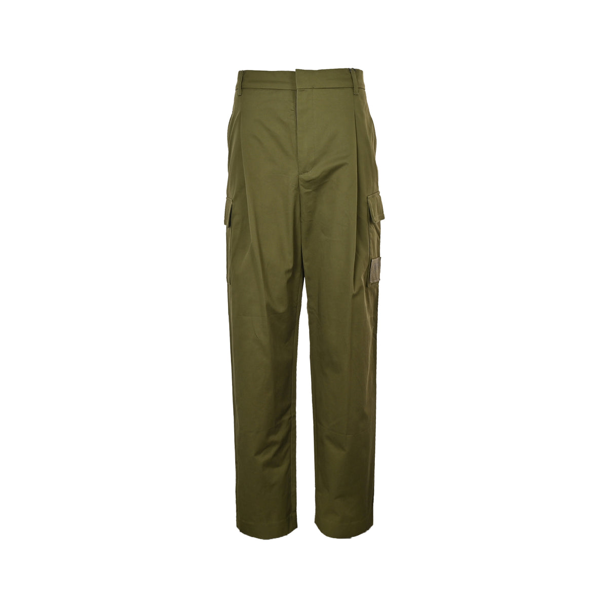 Louis Vuitton green patch pocket cargo trousers
