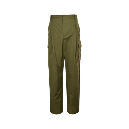 Louis Vuitton green patch pocket cargo trousers