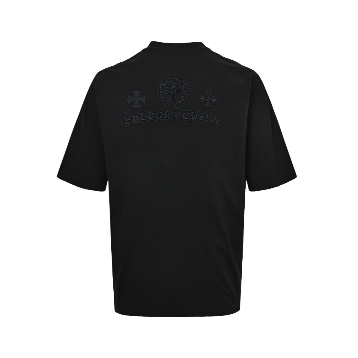 Chrome Hearts/Chrome Heart horizontal Sanskrit scroll embroidered short sleeves