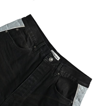 Balenciaga double-ring denim cropped shorts