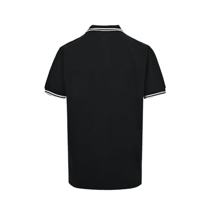Dior cursive letter embroidery Polo short sleeves