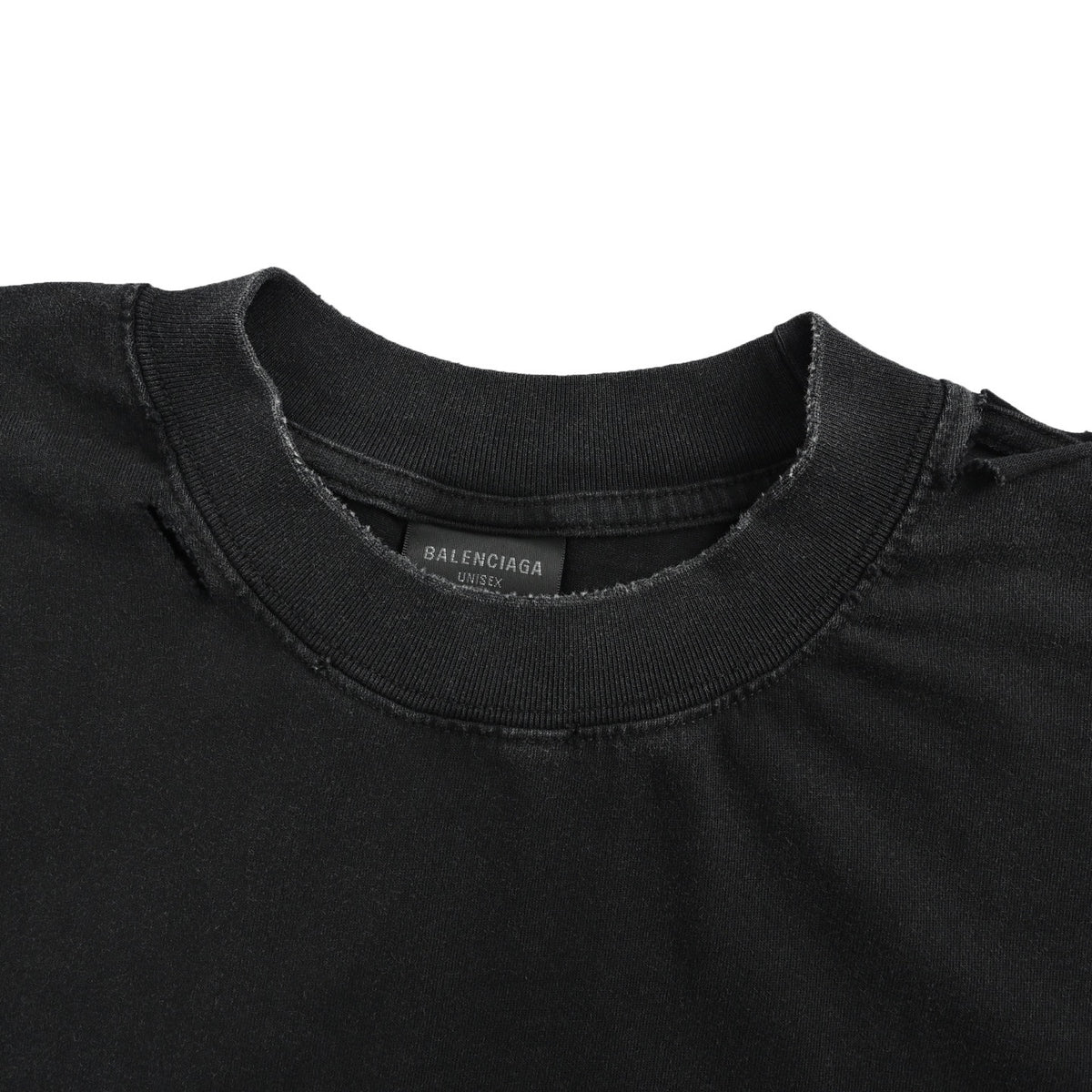 Balenciaga foam printed washed hole short sleeves