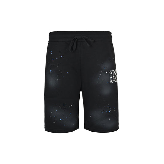 DG/Dolce & Gabbana laminated logo distressed shorts