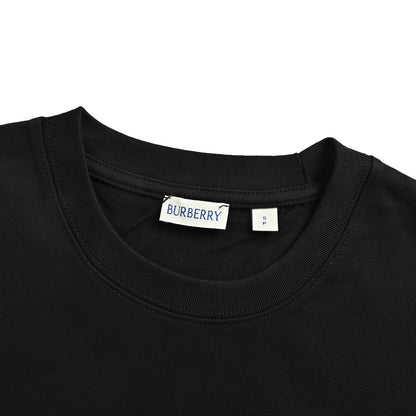 Burberry plaid flocked war horse short sleeves