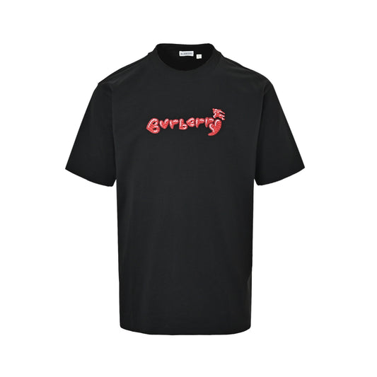 Burberry love embroidered short sleeves