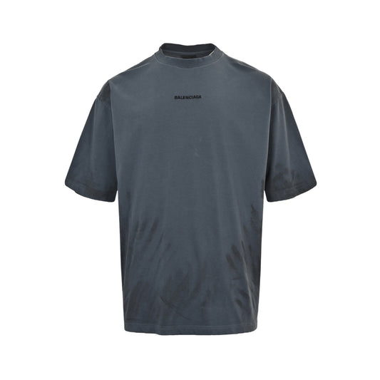 Balenciaga distressed embroidered hand-painted short sleeves