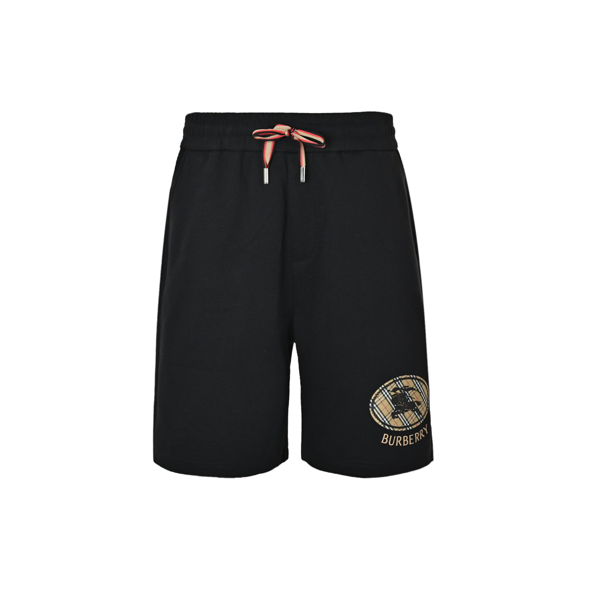 Burberry plaid oval war horse print shorts
