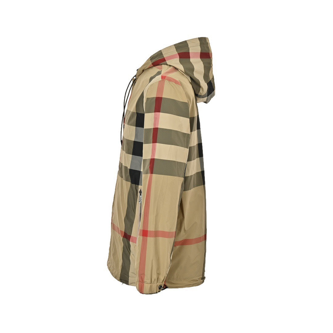 Burberry classic large plaid double-sided windbreaker jacket