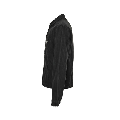 Prada 25Fw triangle logo washed denim jacket