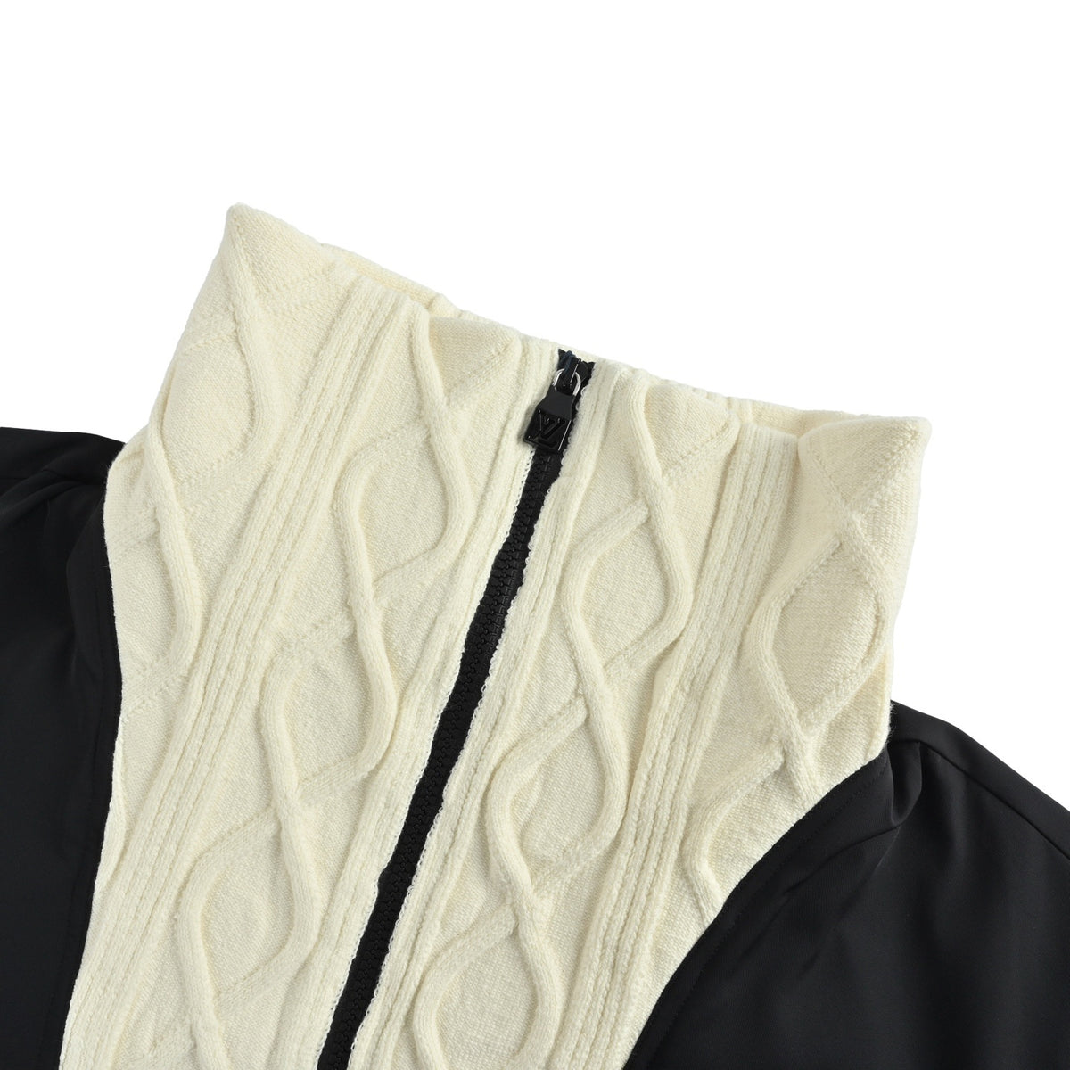 Louis Vuitton cable neck belted jacket