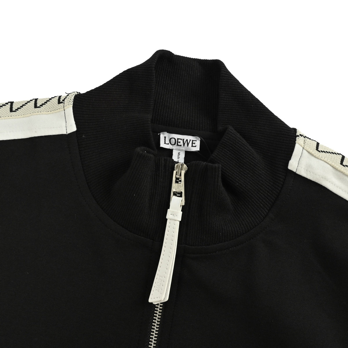 Loewe/Luo Yiwei 25Fw threaded webbing stitching logo embroidery suit zipper jacket