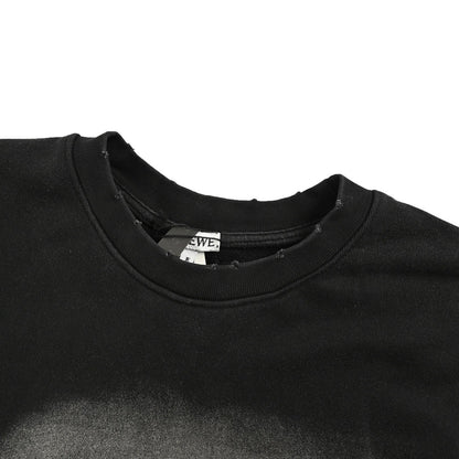 Loewe/Luo Yiwei 24Fw gradient washed printed round neck sweatshirt