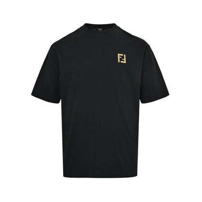Fendi 26ss double F embroidered short sleeves