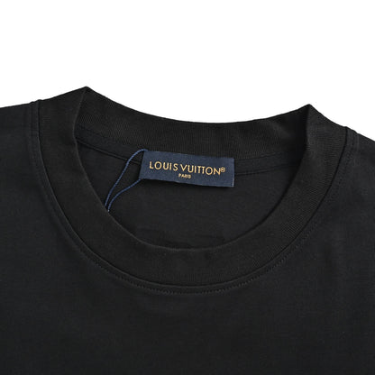 Louis Vuitton 26ss LV gesture letter laminated printed short sleeves