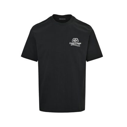 Balenciaga lock letter embroidered short sleeves