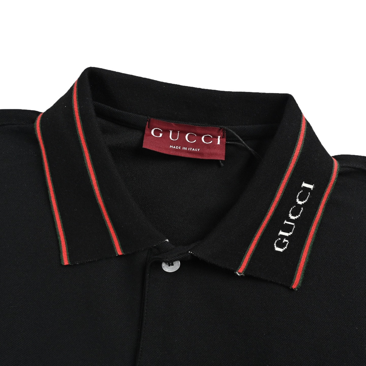 Gucci collar ribbed jacquard Polo short sleeves