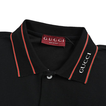 Gucci collar ribbed jacquard Polo short sleeves