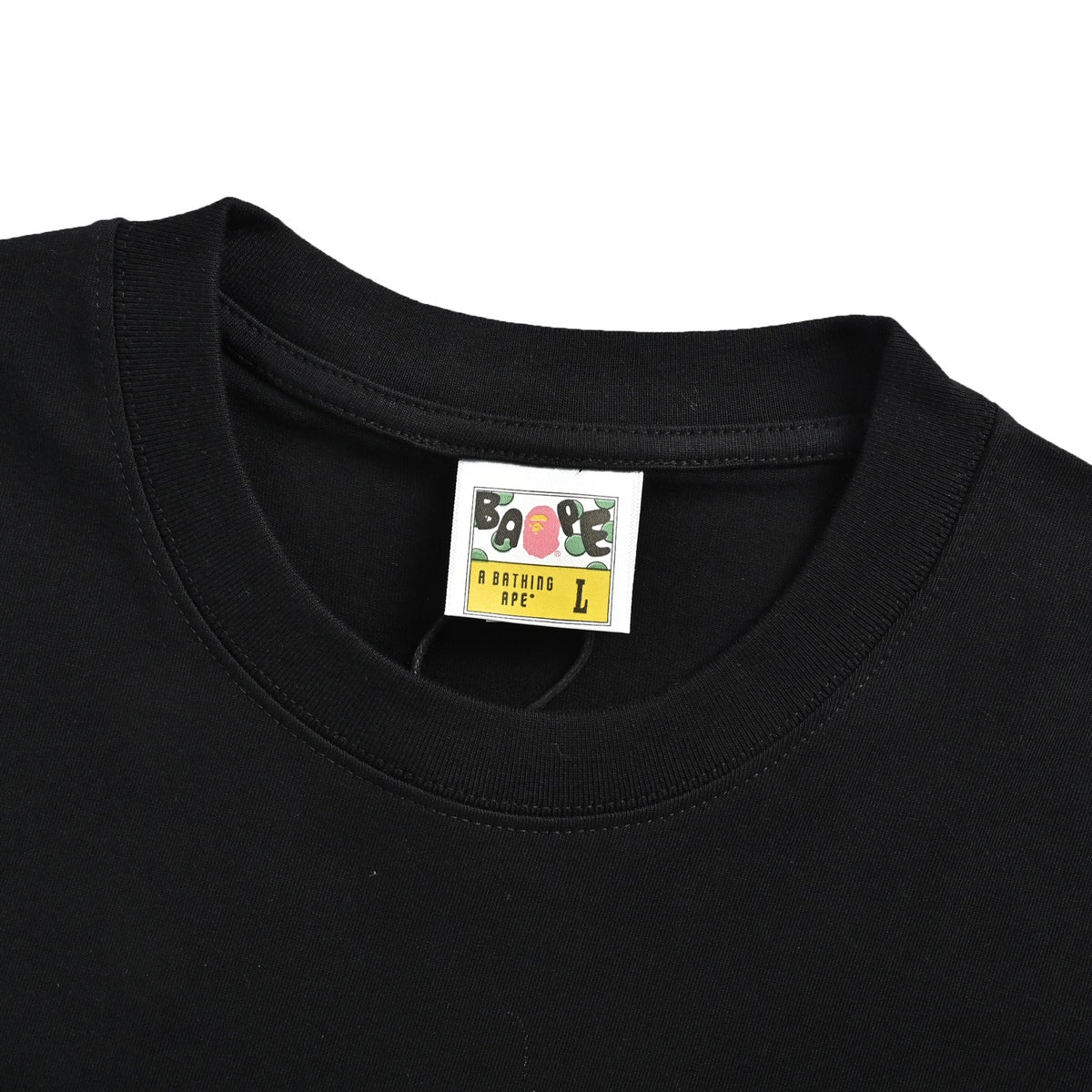 Bape 26ss neon green logo printed short sleeves