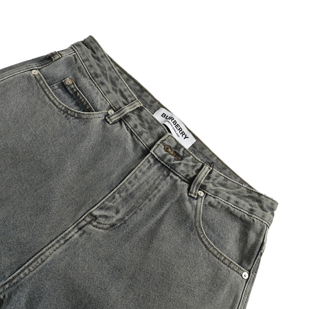 Burberry 23Fw wheat ear embroidered jeans