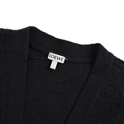 Loewe 25Fw embroidered logo sweater cardigan jacket