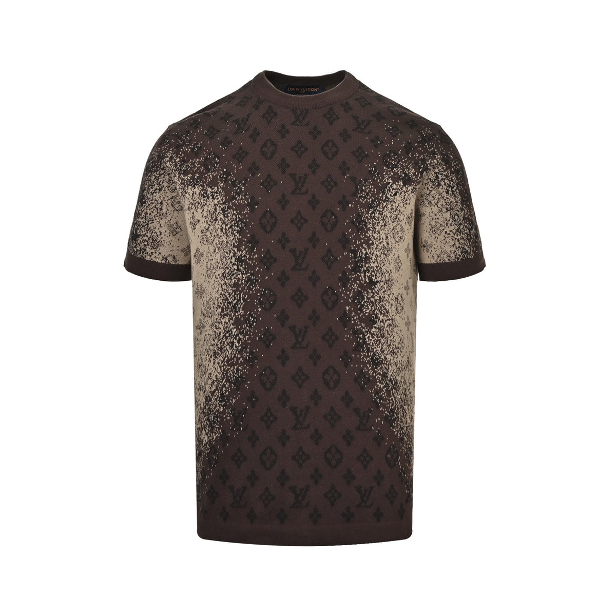 Louis Vuitton 26ss presbyopic gradient jacquard knitted short sleeves