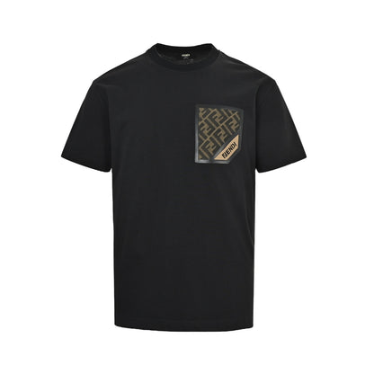 Fendi 26ss FF fake pocket printed short sleeves