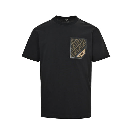Fendi 26ss FF fake pocket printed short sleeves