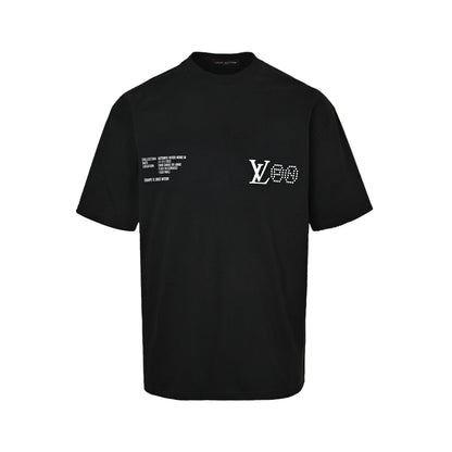 Louis Vuitton small label silicone printed letters round neck short sleeves