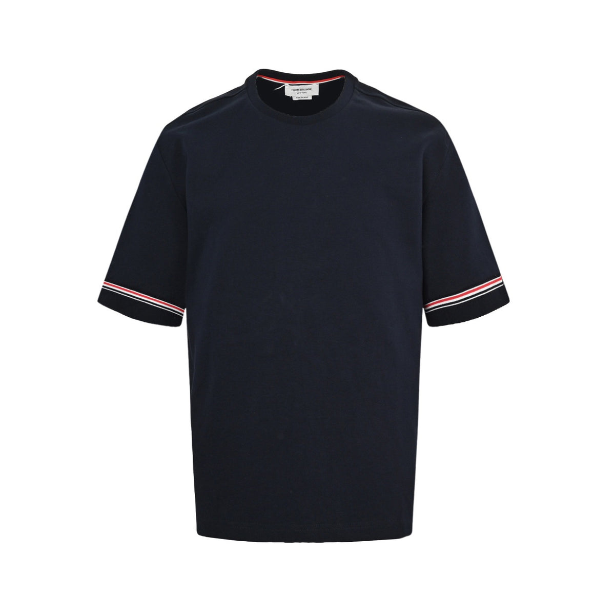 Thom Browne/Thom Brown 25ss cuffs three-color striped web short sleeves