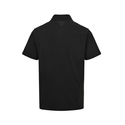 Burberry 25ss war horse logo embroidered Polo short-sleeved navy blue