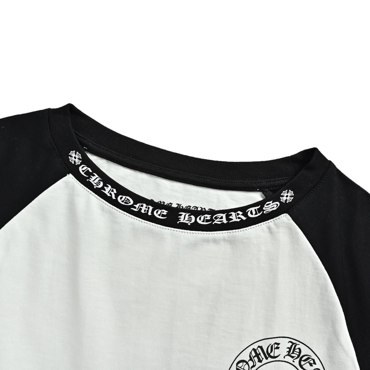 Chrome Hearts/Chrome heart horseshoe print patchwork short sleeves