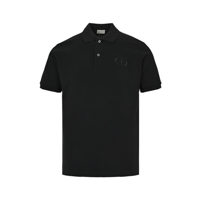 Dior 22ss embroidered CD letters Polo short sleeves