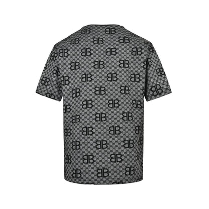 Balenciaga 26ss full BB presbyopia jacquard short sleeves