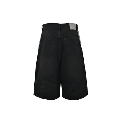 Balenciaga double-ring denim cropped shorts