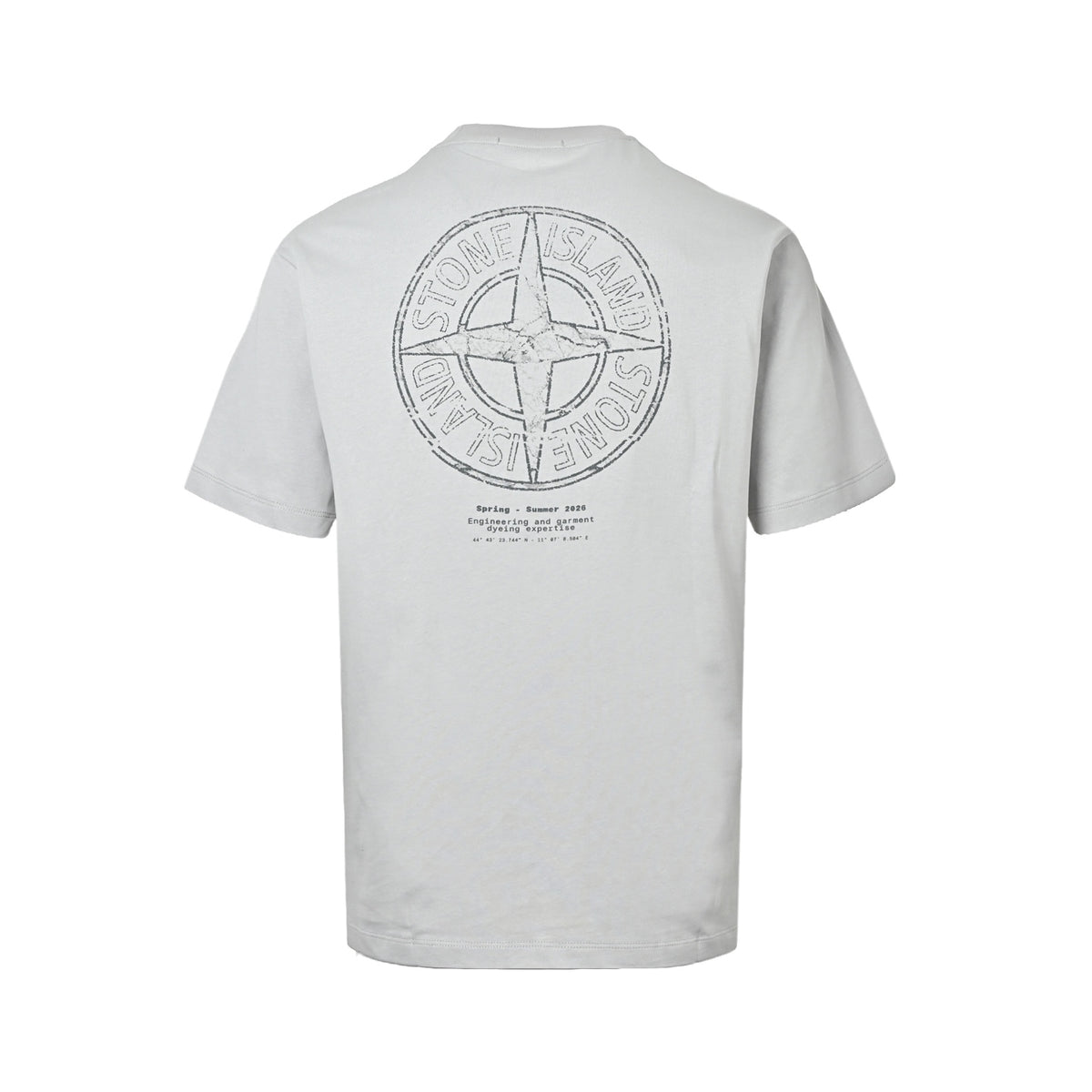 Stone Island Mottled Island Logo Printed Short Sleeves