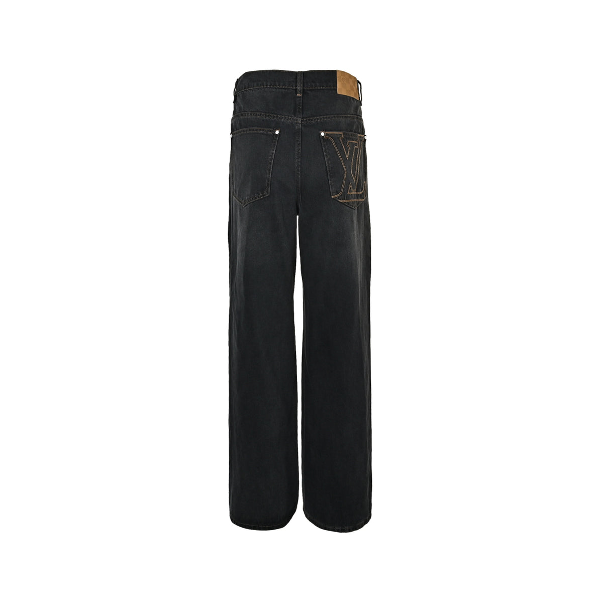 Louis Vuitton back pocket embroidered skateboard jeans