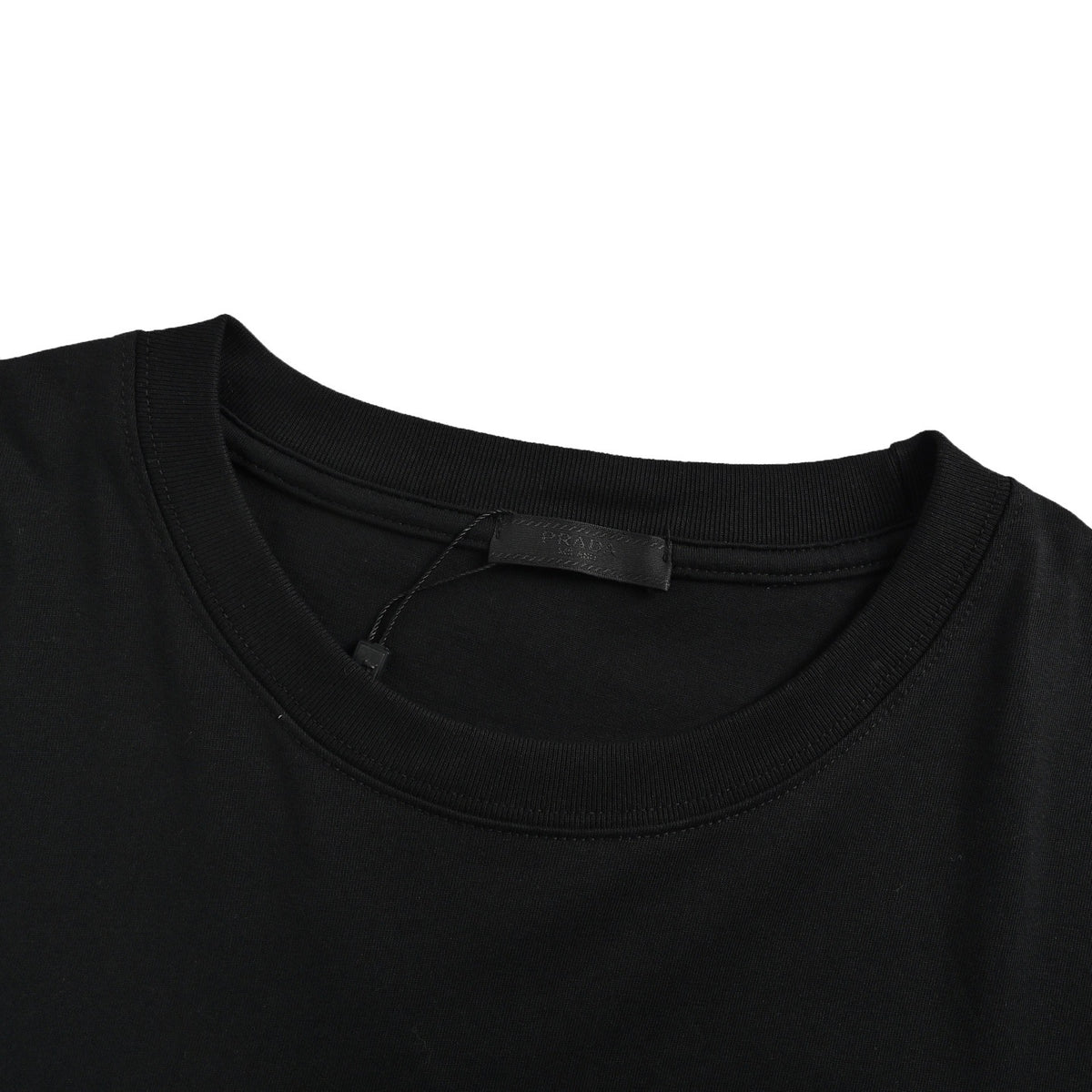 Prada 25ss green triangle logo short sleeves embroidered on the chest