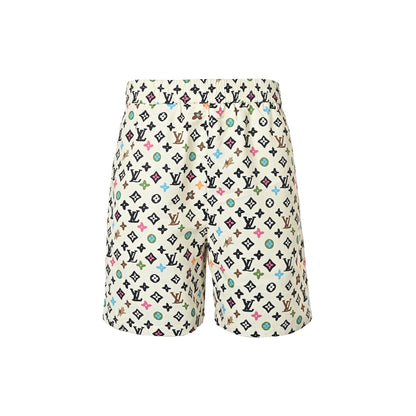 LouisVuitton/Louis Vuitton collaboration printed mulberry silk shorts