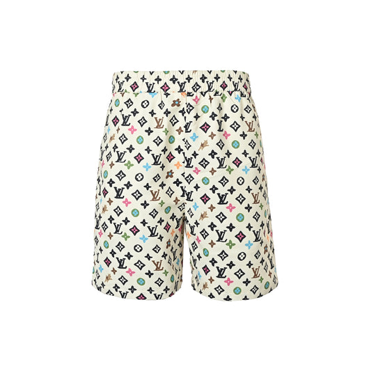 LouisVuitton/Louis Vuitton collaboration printed mulberry silk shorts