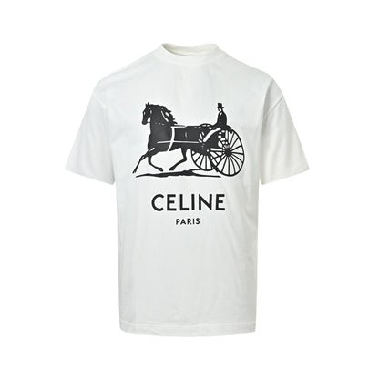 Celine carriage logo printed short sleeves