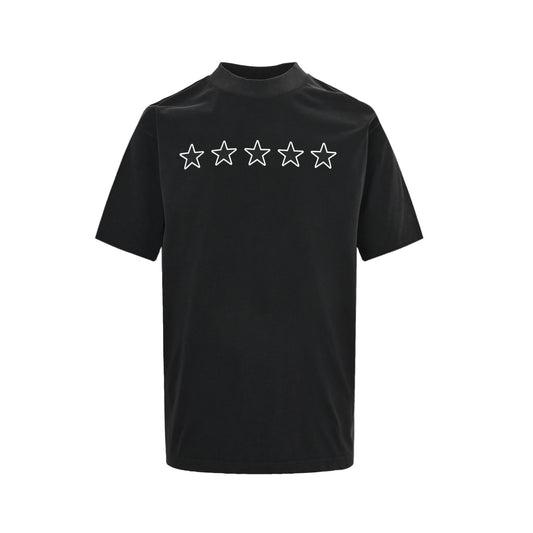 Balenciaga/Balanciaga 26ss five-pointed star printed washed short-sleeve