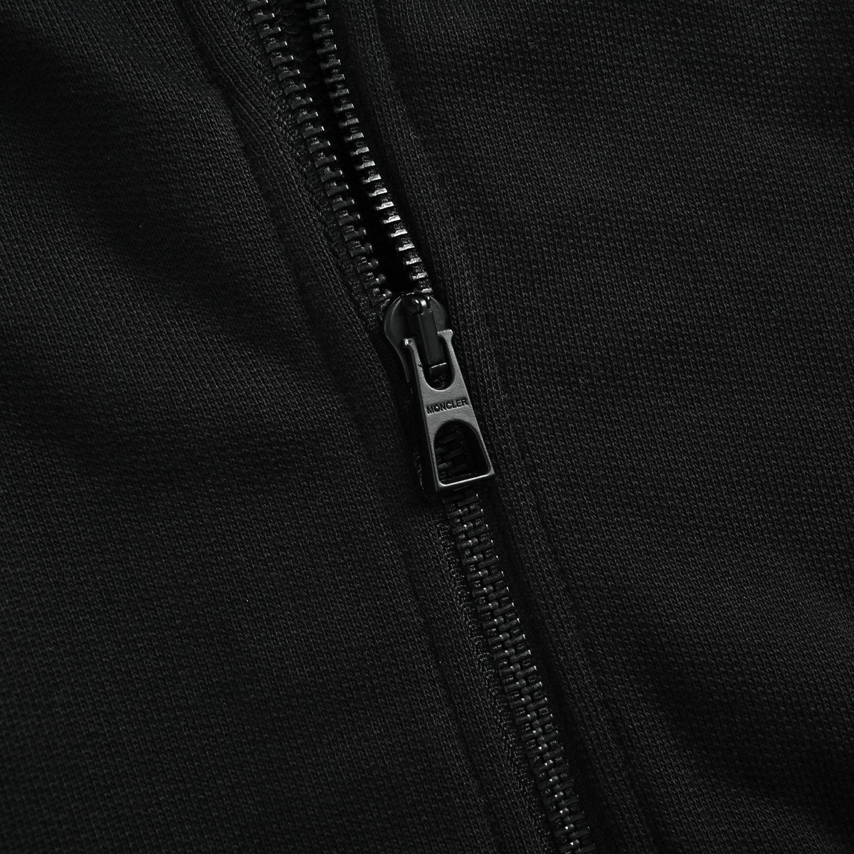 Moncler/mask embroidered patch zipper hooded sweatshirt jacket