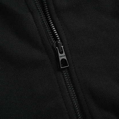 Moncler/mask embroidered patch zipper hooded sweatshirt jacket
