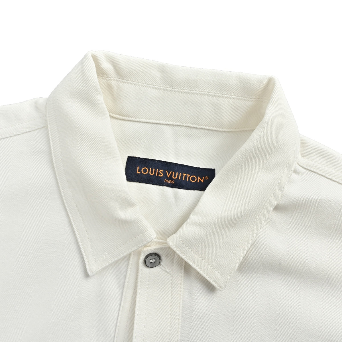 Louis Vuitton leather label printed shirt jacket
