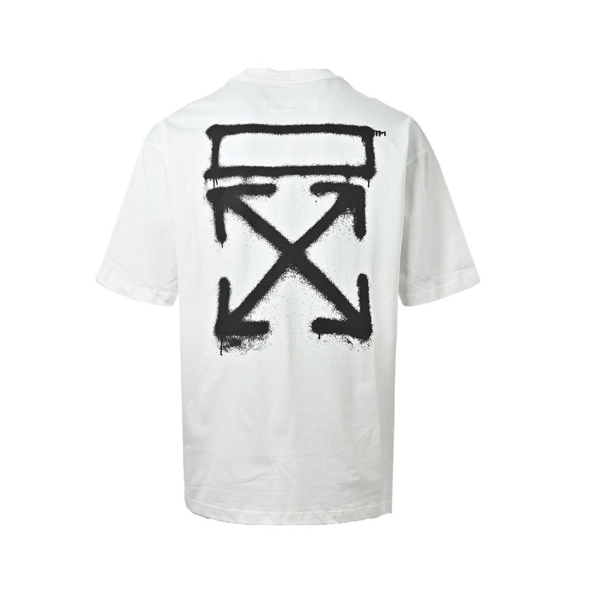OFF WHITE band portrait spray paint arrow print short sleeves